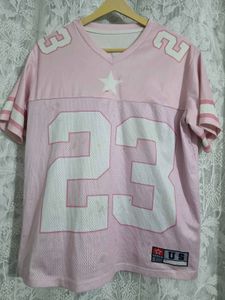 Pink "23" Graphic Jersey Top