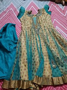 Green Anarkali suit Set