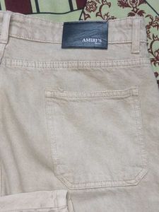 Khaki/beige Straight or mom fit Leg jeans