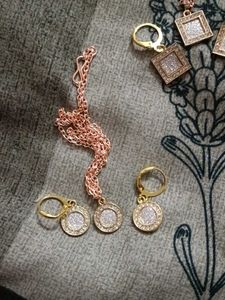 Sparkling Rose Gold Jewelry Set of 5