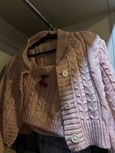 Cute Cherry Knit Cardigan