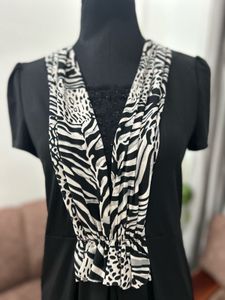 Chic Black &amp; White Print Dress