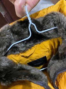 zara Mustard Puffer Jacket