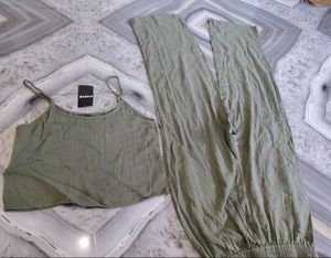 Stylish Olive Green Co-ord Set(set of 2)