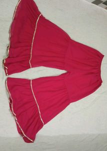Rani Pink Heavy Sequence Work Kurti with Sharara