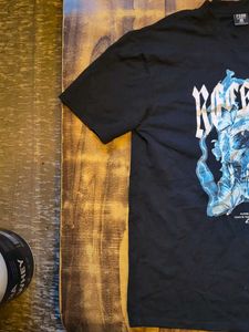 Black Graphic T-Shirt with Skull Print