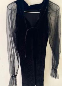 Black Velvet Mini Dress