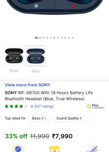 Sony WF-XB700 BT TWS, Almost New like Condition