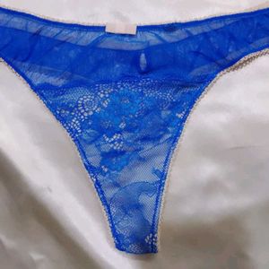 Blue Lace Thong panty