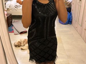 Sparkling Black Flapper Dress