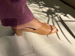 Tan Heeled Sandals