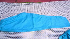 Blue Printed Cotton Kurta Set with Dupatta