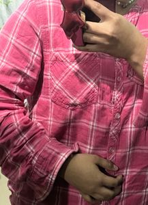 Dnmx Pink Cotton Shirt Large Size