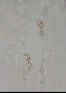 White Embellished Kurti