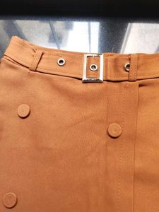 Trendy Buckled A-Line Skirt