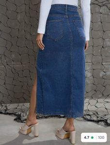 Stylish Denim Midi Skirt
