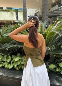 Stylish Olive Green Tube Top