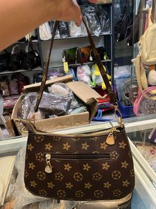 Chic Brown Monogram Shoulder Bag
