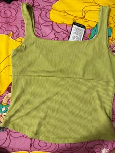 Tokyo Talkies Green Sleeveless Top