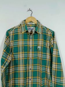 Green Checks Shirt For Men's
