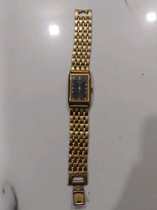 Vintage Gold Tone Rectangle Watch