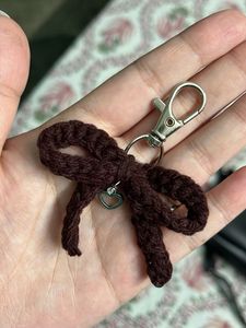 Handmade Knitted Bow Keychain