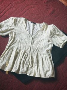 Light green  Peplum Top