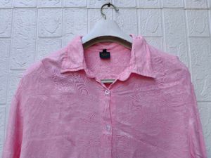 New with tag Korean Pintrest Baggy Pink Shirt