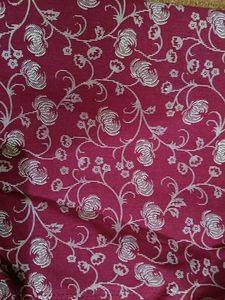 Elegant Maroon Floral blouse material