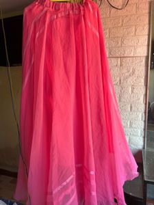 Vibrant Pink lehenga skirt With Matching Blouse