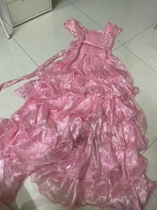 Pretty Pink Tiered Ruffle Dress