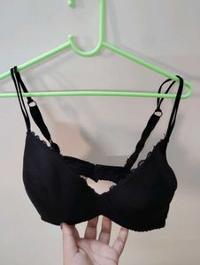 Classic Black Lace Trim Bra