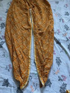 Orange Ethnic Embroidered Kurta