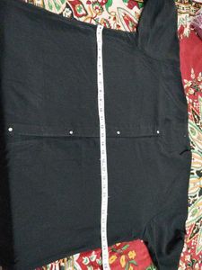 Elegant Black Abaya with Lace length 54