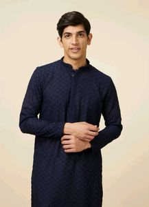 Men's Navy Blue Kurta
