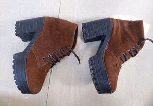 Brown Suede Ankle Boots