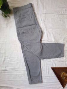 Highlander Men's Crop Fit Grey Trousers