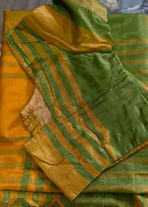 Elegant Checkered Silk Saree