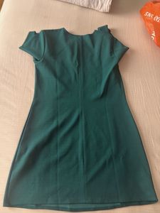 Elegant Teal Long-Sleeve Mini Dress