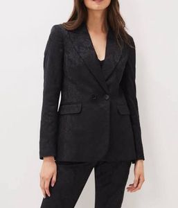 RESUME Women's Black Floral Blazer