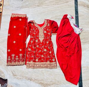 red suit salwar ❤️