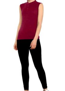 Solid Stylish Maroon Top