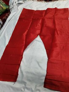 Beige red floral print sleevless kurta set xl size