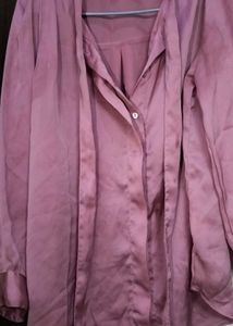 Elegant Lavender Tie-Neck Blouse