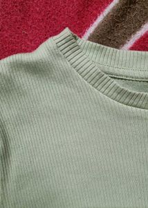 Stylish Sage Green Crop Top
