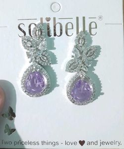 Solibelle Purple Drop Earrings
