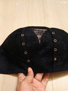 Black Lace strapless Bra with padded