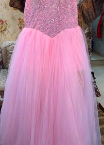 Stunning Pink Sequin &amp; Tulle Gown