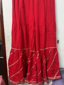 Red gharara pant women