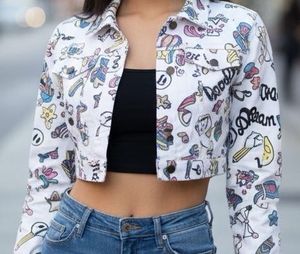✨Girls' Printed Short Denim Jacket